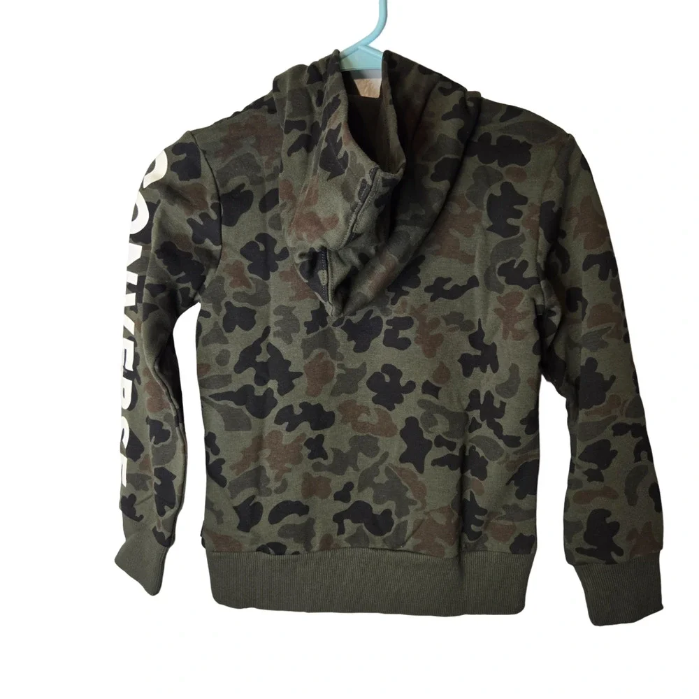 Converse Green Signature Heritage Camo Pullover Boys Sweatshirt Hoodie Size S